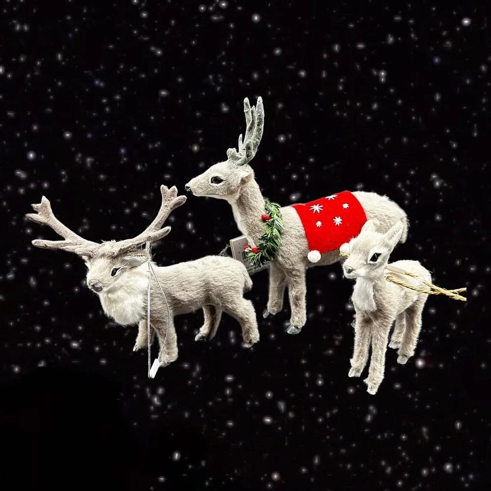 Target Reindeer Christmas Deer Ornaments from Target Wondershop 3 Set 3